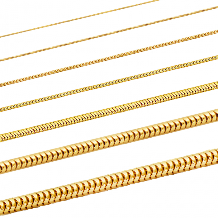 Schlangenkette Halskette  333 - 8 Karat Gold Auswahl