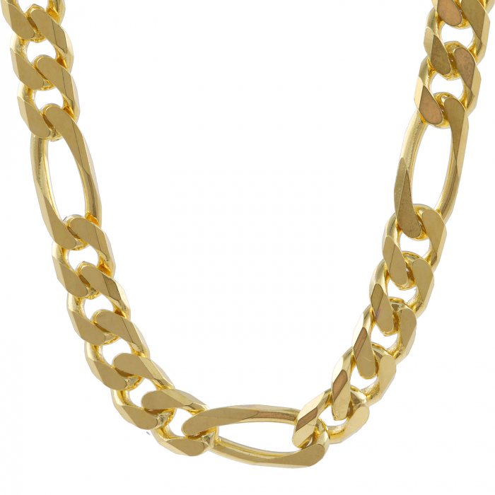 Goldkette Figarokette Länge 50cm - Breite 4,3mm - 333-8 Karat Gold
