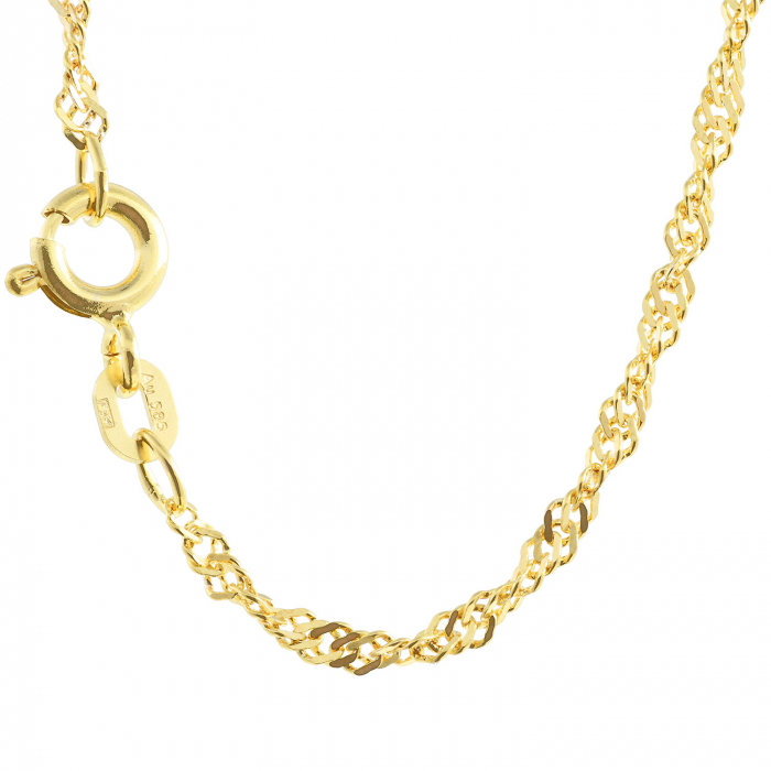 Goldkette Singapurkette Länge 45cm - Breite 1,8mm - 333-8 Karat Gold