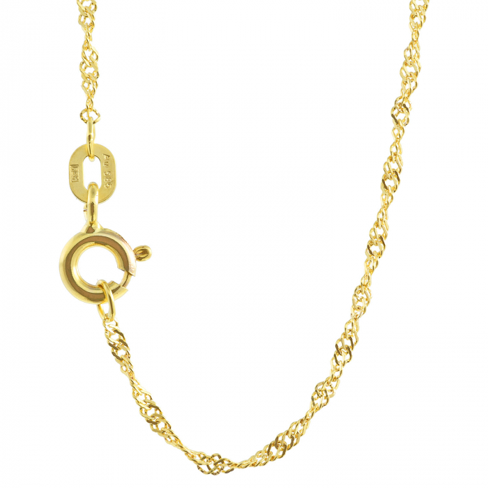 Goldkette Singapurkette Länge 42cm - Breite 1,2mm - 585-14 Karat Gold