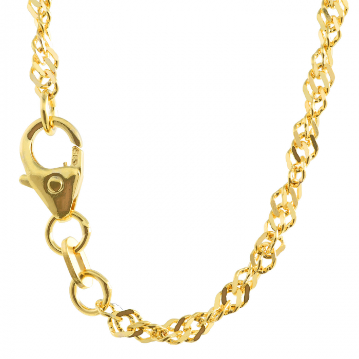 Goldkette Singapurkette Länge 55cm - Breite 2,2mm - 585-14 Karat Gold