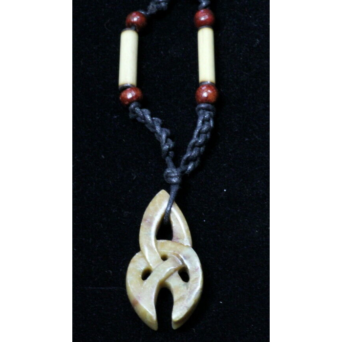Unendlicher Knoten Speckstein Anhänger Schmuck Handmade
