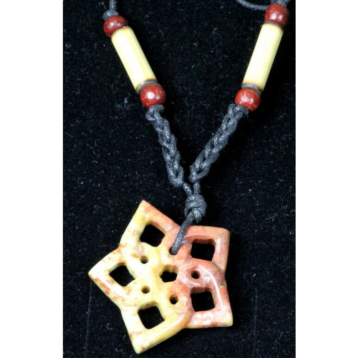 Stern mit Speckstein Anhänger handgemacht Wegweiser Schmuck handmade
