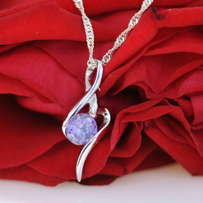 Edler Anhänger Zirkonia Crystal mit Singapurkette 925 Silber mit Singa