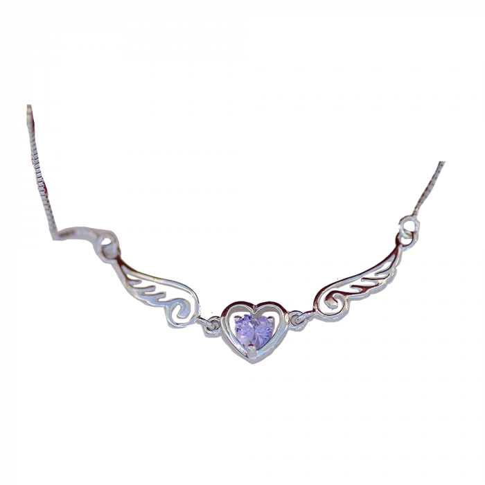 Wunderschöne Halskette mit Zirkonia Crystal mit Kette 925 Silber