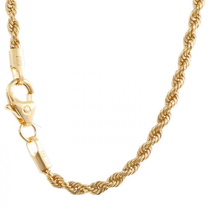 Goldkette Kordelkette Länge 45cm - Breite 2,1mm - 585-14 Karat Gold