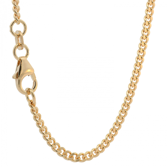 Goldkette Panzerkette Halskette Breite 2,0 mm massiv 585-14 Karat Gold Vaterartikel