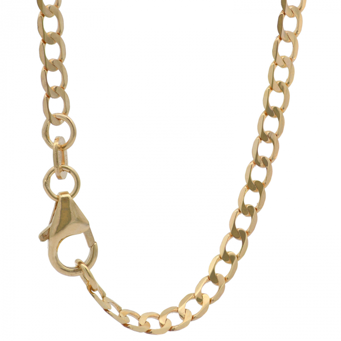 Goldkette Panzerkette weit Halskette 2,6 mm massiv 585-14 Karat Gold