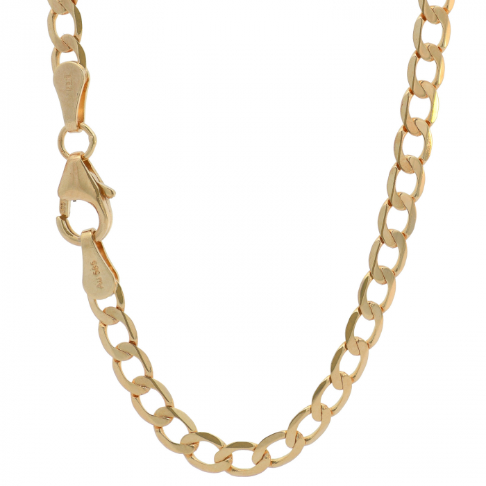 Panzerkette Halskette Breite 3,3 mm - 585 - 14 Karat Gold Auswahl