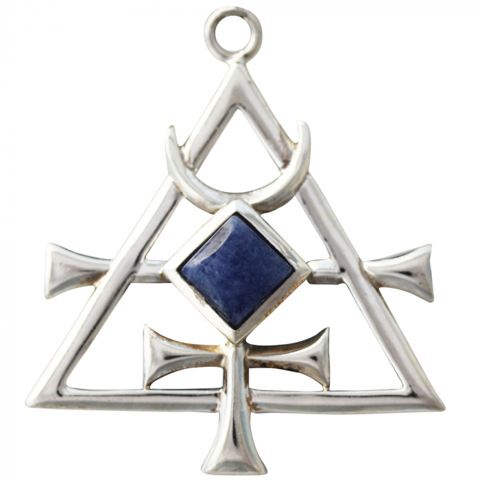 Mercurea Briar Edelstein Serie 925er Silber Sodalith Stein blau 40 x 35 mm