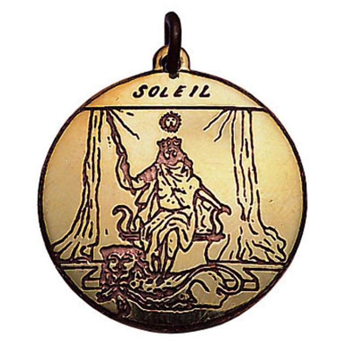 Sonnenamulett des Paracelsus Messing Kupfer Talisman 25mm