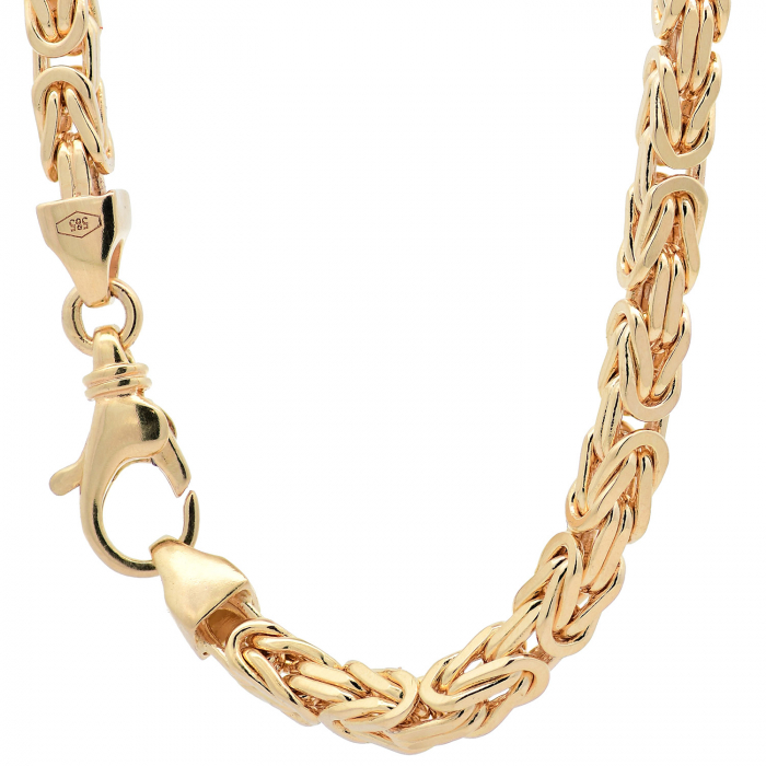 Goldkette Königskette Halskette Breite 4,0 mm massiv 585-14 Karat Gold Vaterartikel