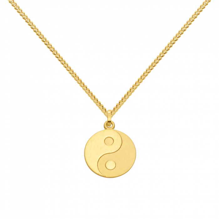 Anhänger Ying Yang mit Kette 1,1 mm 333-8 Karat Gold