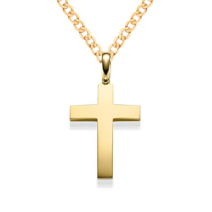 Anhänger Kreuz 585 Gold mit  Goldkette 5,0 mm 585-14 Karat Gold