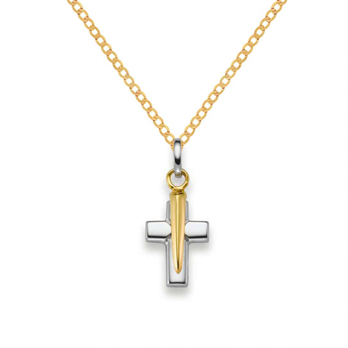 Anhänger Kreuz 585 Gold mit Kette 2,6 mm 585 Gold