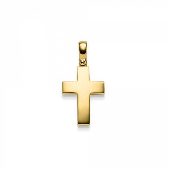 Anhänger Kreuz massiv Gold - 585 14 Karat Gelbgold