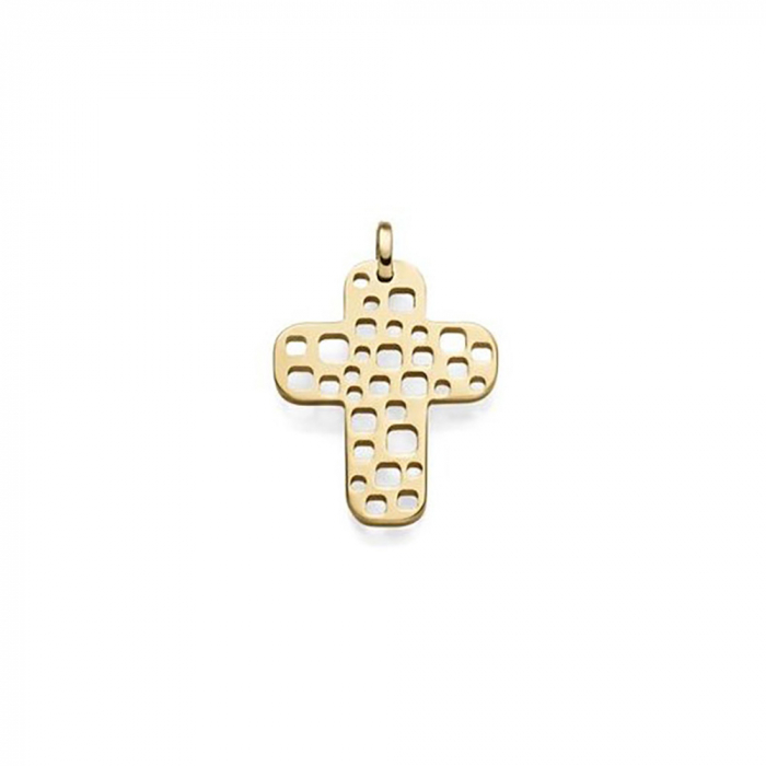 Anhänger Kreuz massiv Gold - 585 14 Karat Gelbgold