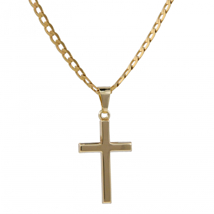 Anhänger Kreuz 375 9 Karat Gold mit Kette 2,6 mm 333 Gold