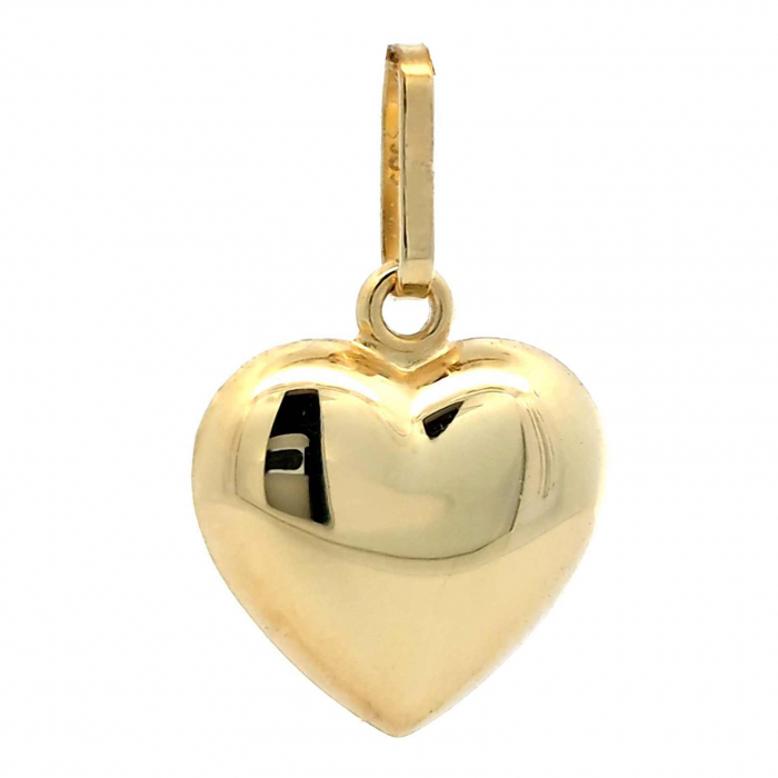 Anhänger Herz massiv 585 - 14 Karat Gold - 11 * 17 mm (ohne Kette)