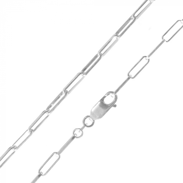 Silberkette Ankerkette weit Paperclip Kette Breite 3,3mm 925 Silber 45 cm