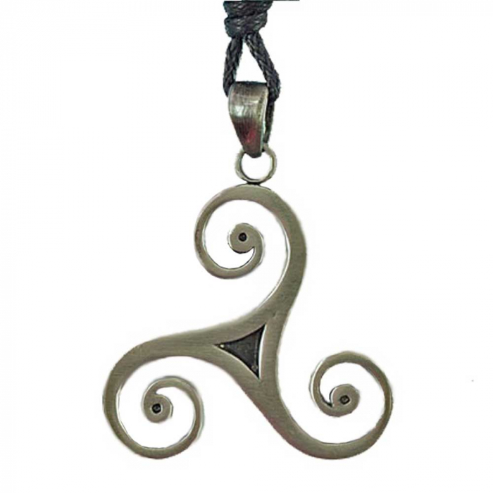 Triskele Anhänger Schmuck Zinn 35x32mm mit Schnur