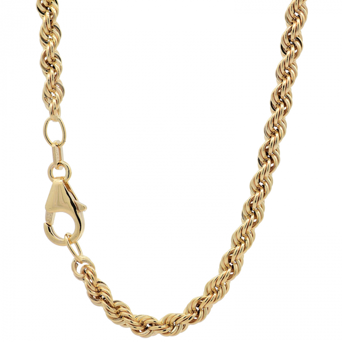 Goldkette Kordelkette hohl Halskette Breite 3,3 mm - 585-14 Karat Gold