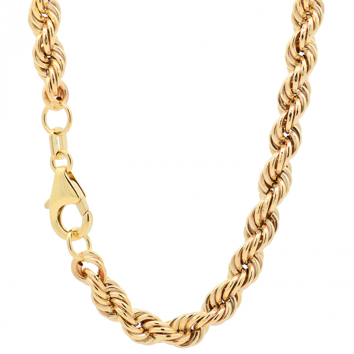 Goldkette Kordelkette hohl Halskette Breite 4,5 mm - 333-8 Karat Gold
