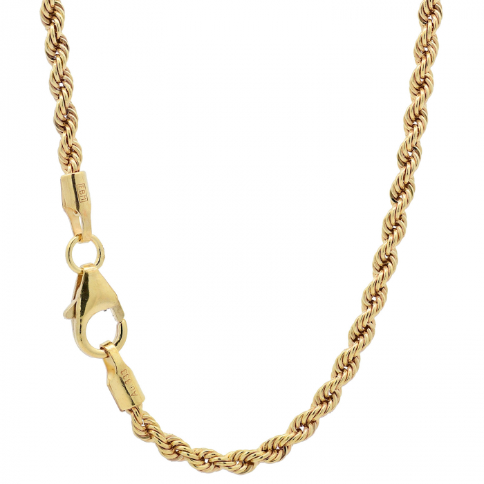 Goldkette Kordelkette hohl Halskette Breite 2,1 mm - 333-8 Karat Gold