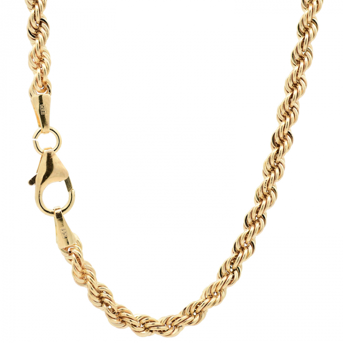 Goldkette Kordelkette hohl Halskette Breite 2,7 mm - 585-14 Karat Gold