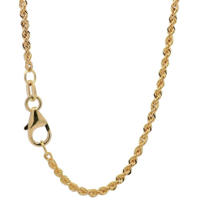 Goldkette Kordelkette massiv Halskette 750-18 Karat Gold Breite 1,7 mm