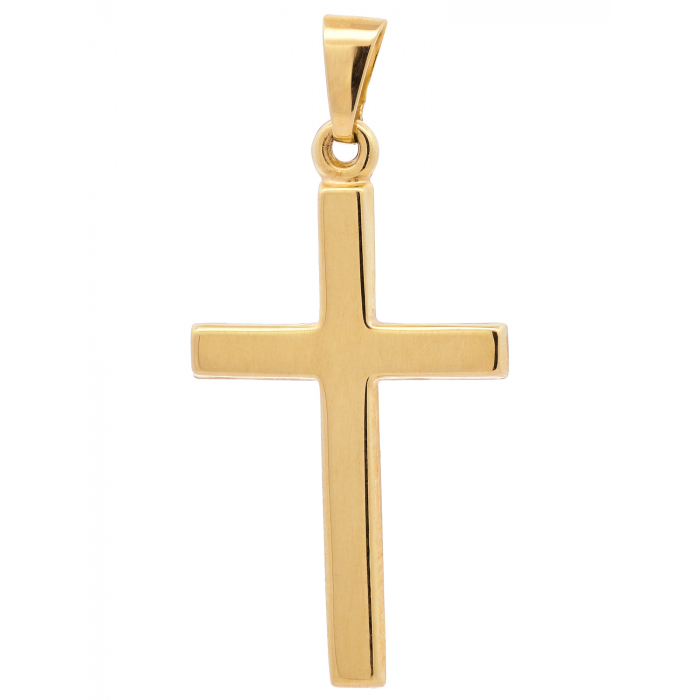 Kettenanhänger Gold Anhänger Kreuz massiv 585 - 14 Karat Gold