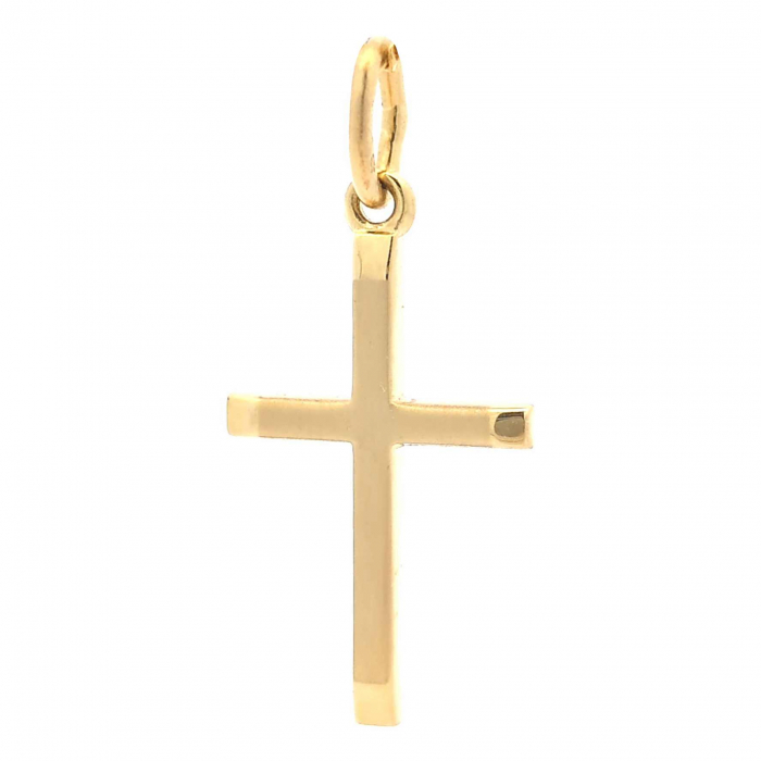 Anhänger Kreuz echt massiv 585 - 14 Karat Gold