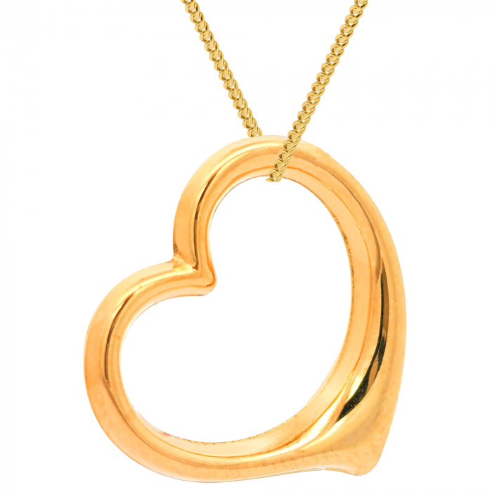 Gold Anhänger Swingheart Herz 12 * 12 mm mit Kette 333 - 8 Karat Gold