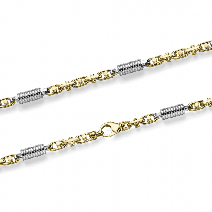Goldkette Monte Carlo Halskette Breite 7,0 mm massiv 585-14 Karat Gold Vaterartikel