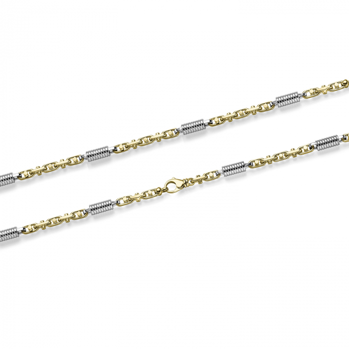 Goldkette Monte Carlo Halskette Breite 7,0 mm massiv 585-14 Karat Gold Vaterartikel
