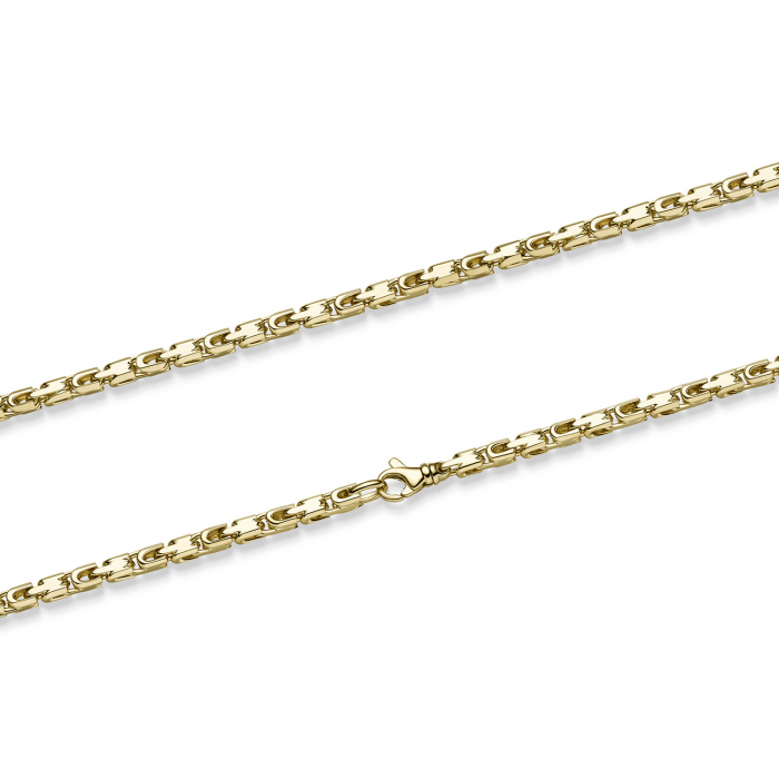 Goldkette Monte Carlo Halskette Breite 4,5 mm massiv 585-14 Karat Gold Vaterartikel