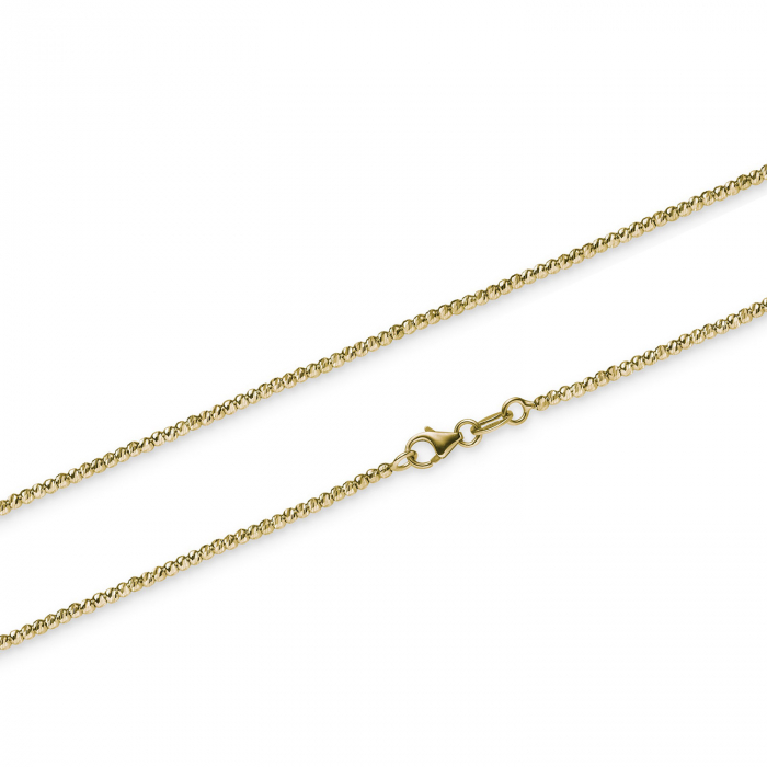 Goldkette Kugelkette diamantiert Breite 1,8mm massiv 585-14 Karat Gold Vaterartikel