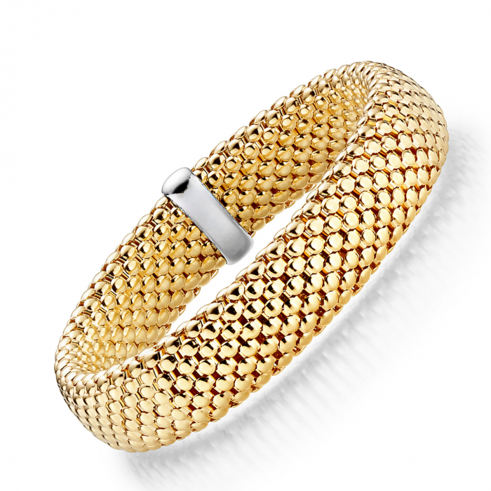 Goldkette Armband Armkette  elastisch 14 mm 585-14 Karat Gold