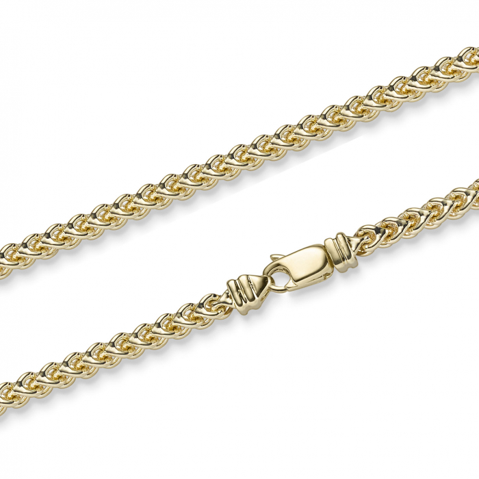 Goldkette Franco Halskette Breite 3,5 mm massiv 585-14 Karat Gold Vaterartikel