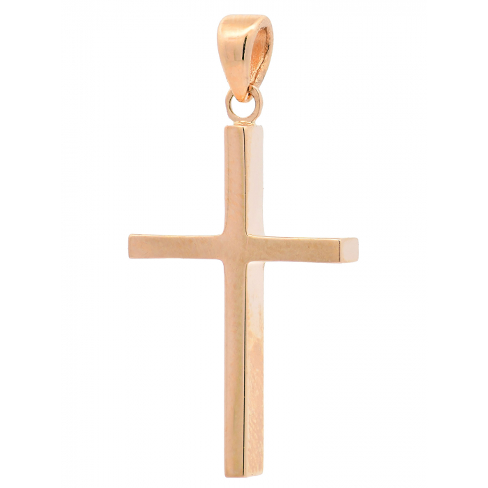 Anhänger für Halskette Kreuz echt massiv 585-14 Karat Gold