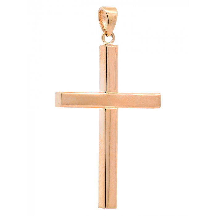Anhänger für Halskette Kreuz echt massiv 585-14 Karat Gold