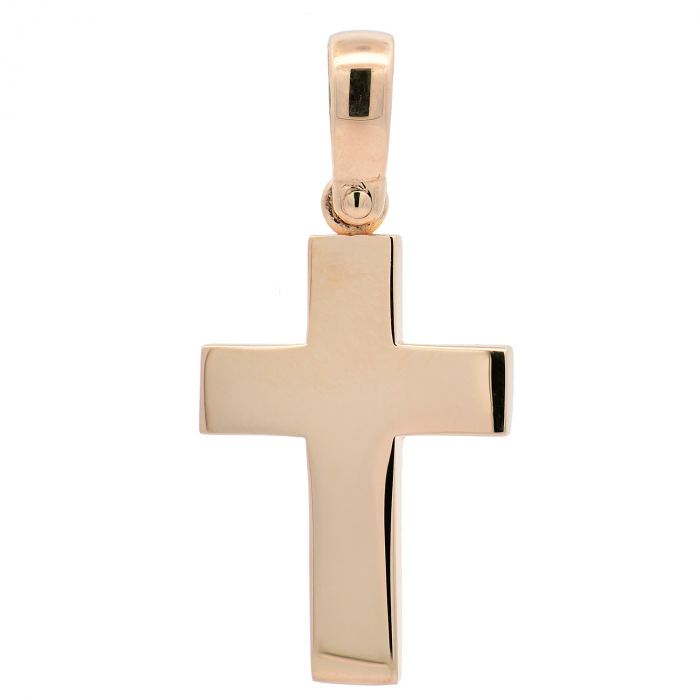 Anhänger für Halskette Kreuz echt massiv 585-14 Karat Gold
