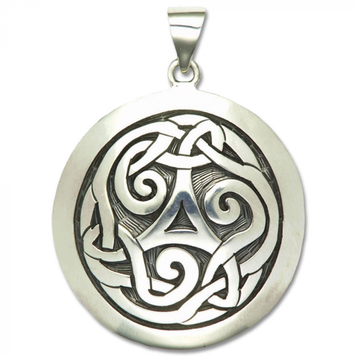 Triskele  Schmuck Anhänger 925er Silber - Triskel - 43 mm Durchmesser
