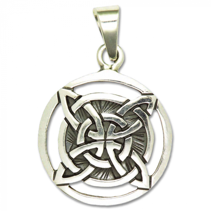 keltischer Knoten Schmuck Anhänger 925er Silber - Keltische Knoten - 28 mm Durchmesser