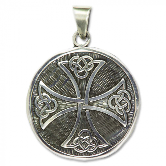 keltisches Knoten-Kreuz Schmuck Anhänger 925er Silber - Kreuze - 34 mm Durchmesser