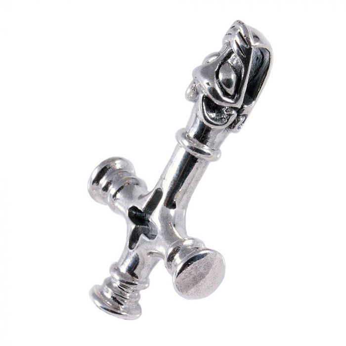 Wolfskreuz Schmuck Anhänger 925er Silber - Kreuze - 30x50 mm