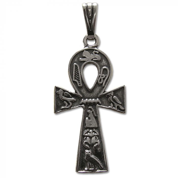Ankh Schmuck Anhänger 925er Silber - Ägyptisch , Ankh - 36x19mm ohne Aufhängeöse