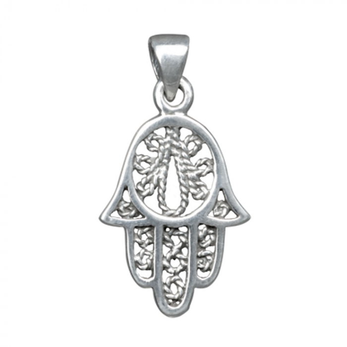 Hand der Fatima Schmuck Anhänger 925er Silber 14x22mm