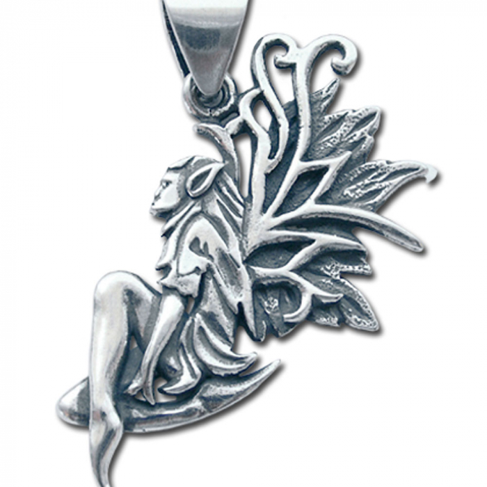 Baumelfe Schmuck Anhänger 925er Silber Feen Elfen 38x30mm