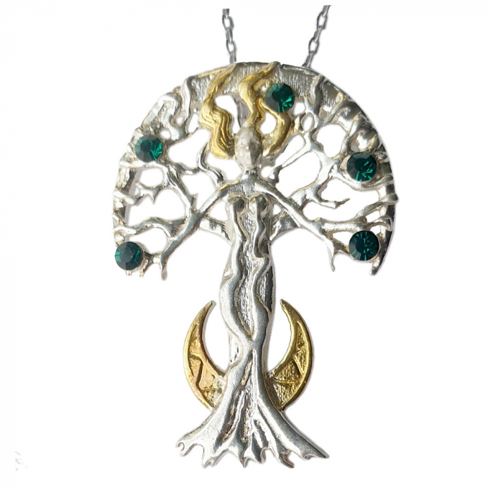 Celina Sylvana Anhänger + Kette 925er Silber - Fantasie - 24x33mm